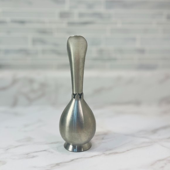 Elegant Mini Pewter Metal Pitcher Bud Vase Haugrud Norway Scandinavian MCM - Picture 4 of 6